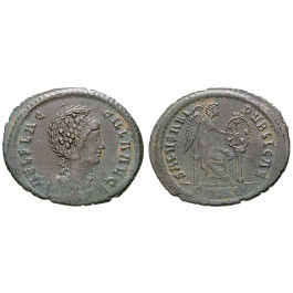 Römische Kaiserzeit, Aelia Flaccilla, Frau Theodosius I., Bronze 383-388, ss+