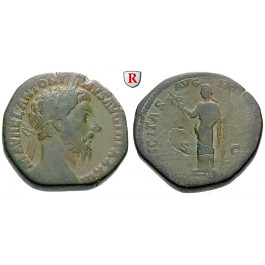 Römische Kaiserzeit, Marcus Aurelius, Sesterz 178-179, f.ss