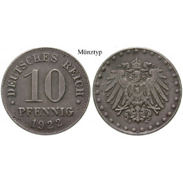 Erster Weltkrieg, 10 Pfennig 1916, A, ss, J. 298