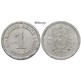 Erster Weltkrieg, 1 Pfennig 1917, A, vz, J. 300
