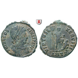 Römische Kaiserzeit, Theodosius I., Bronze 383-388, ss-vz