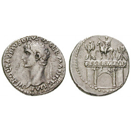 Römische Kaiserzeit, Nero Claudius Drusus, Vater des Claudius, Denar 41-45, ss+