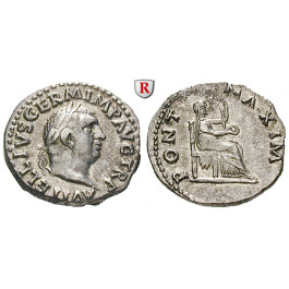 Römische Kaiserzeit, Vitellius, Denar, vz+