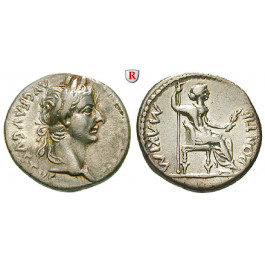 Römische Kaiserzeit, Tiberius, Denar 14-37, ss-vz