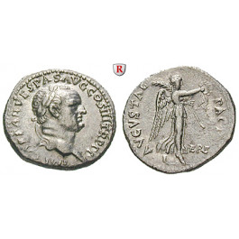 Römische Kaiserzeit, Vespasianus, Denar 70, vz