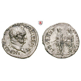 Römische Kaiserzeit, Vespasianus, Denar 70, vz-st