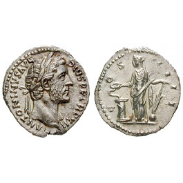 Römische Kaiserzeit, Antoninus Pius, Denar 148-149, f.st