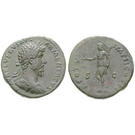 Römische Kaiserzeit, Lucius Verus, Sesterz 164-165, ss+/ss