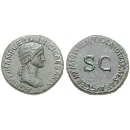 Römische Kaiserzeit, Agrippina Senior, Frau des Germanicus, Sesterz 50-54, ss-vz/ss