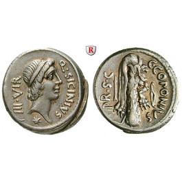 Römische Republik, Q.Sicinius und C. Coponius, Denar, f.vz