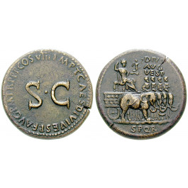 Römische Kaiserzeit, Titus, Sesterz 80-81, ss+