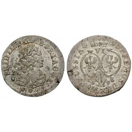 Brandenburg-Preussen, Kurfürstentum Brandenburg, Friedrich III., 6 Gröscher 1698, f.prfr.