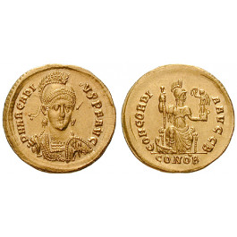 Römische Kaiserzeit, Arcadius, Solidus 397-402, f.st