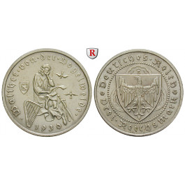 Weimarer Republik, 3 Reichsmark 1930, Vogelweide, E, vz-st, J. 344
