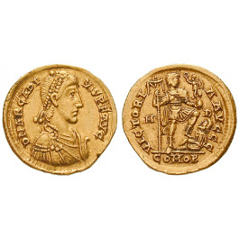 Römische Kaiserzeit, Arcadius, Solidus 395-402, vz