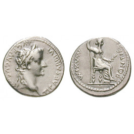 Römische Kaiserzeit, Tiberius, Denar 14-37, ss