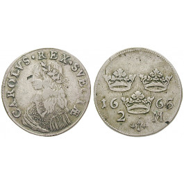 Schweden, Karl XI., 2 Mark 1661, ss