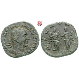 Römische Kaiserzeit, Traianus Decius, Sesterz 249-251, ss