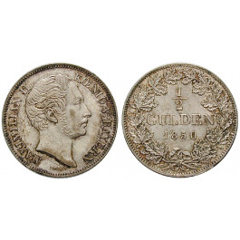 Bayern, Königreich, Maximilian II., 1/2 Gulden 1850, f.st