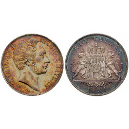 Bayern, Königreich, Maximilian II., Doppelgulden 1851, vz+