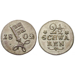Bremen, Stadt, 2 1/2 Schwaren 1802, vz-st