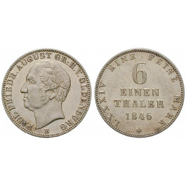 Oldenburg, Paul Friedrich August, 1/6 Taler 1846, vz-st