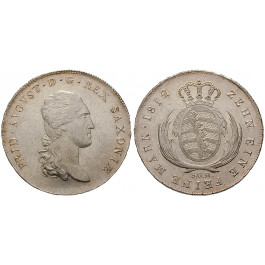 Sachsen, Königreich Sachsen, Friedrich August I., Konventionstaler 1812, f.st
