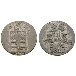 Sachsen, Sachsen-Weimar-Eisenach, Carl August, 1/24 Taler 1821, ss