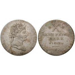 Westfalen, Königreich, Hieronymus Napoleon, Konventionstaler 1813, ss