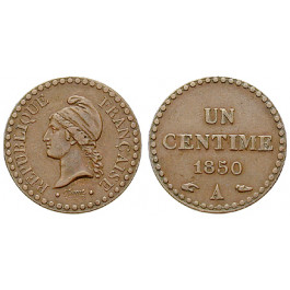 Frankreich, II. Republik, Centime 1850, ss+
