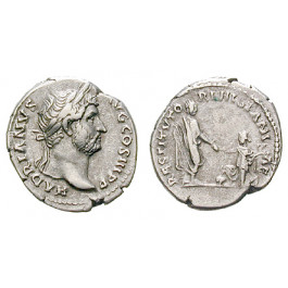 Römische Kaiserzeit, Hadrianus, Denar 134-138, ss