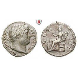 Römische Kaiserzeit, Hadrianus, Denar, ss