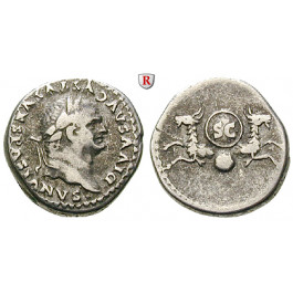 Römische Kaiserzeit, Vespasianus, Denar 80/81, ss