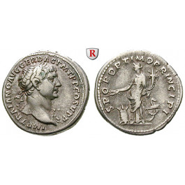 Römische Kaiserzeit, Traianus, Denar 103-111, ss