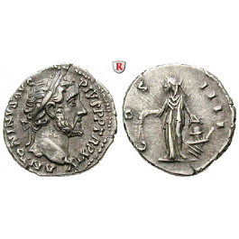 Römische Kaiserzeit, Antoninus Pius, Denar 155-156, ss-vz