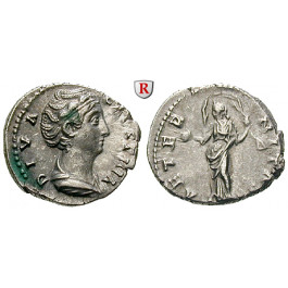 Römische Kaiserzeit, Faustina I., Frau des Antoninus Pius, Denar nach 141, f.vz