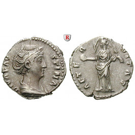Römische Kaiserzeit, Faustina I., Frau des Antoninus Pius, Denar nach 141, ss+