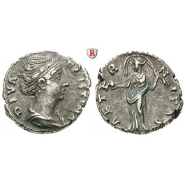 Römische Kaiserzeit, Faustina I., Frau des Antoninus Pius, Denar nach 141, ss+