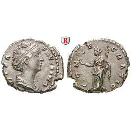 Römische Kaiserzeit, Faustina I., Frau des Antoninus Pius, Denar nach 141, ss-vz