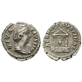 Römische Kaiserzeit, Faustina I., Frau des Antoninus Pius, Denar nach 141, ss