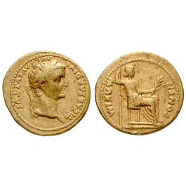 Römische Kaiserzeit, Tiberius, Aureus 14-37, ss