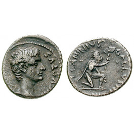 Römische Kaiserzeit, Augustus, Denar 12 v.Chr., ss
