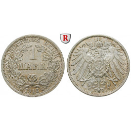 Deutsches Kaiserreich, 1 Mark 1916, F, vz, J. 17