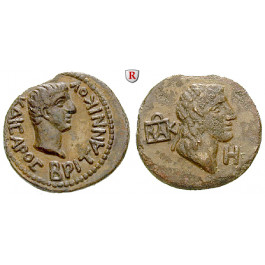 Römische Provinzialprägungen, Bosporus, Königreich, Britannicus, Sohn des Claudius, Bronze 52, vz/ss