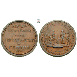 Elberfeld, Stadt, Zinnmedaille 1854, ss-vz