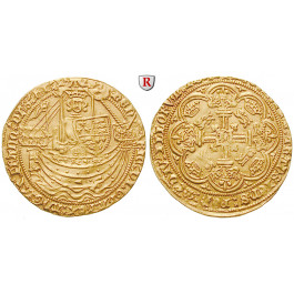 Grossbritannien, Henry IV., Noble 1399-1412 (Heavy coinage), ss-vz