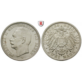 Deutsches Kaiserreich, Baden, Friedrich II., 2 Mark 1913, G, ss-vz/vz, J. 38