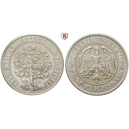 Weimarer Republik, 5 Reichsmark 1931, Eichbaum, F, vz, J. 331