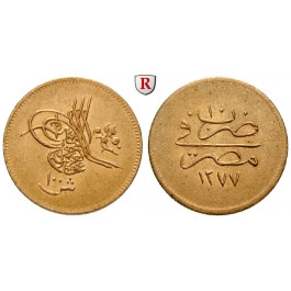 Ägypten, Abdul Aziz, 100 Piaster 1868-1875, 7,44 g fein, ss-vz