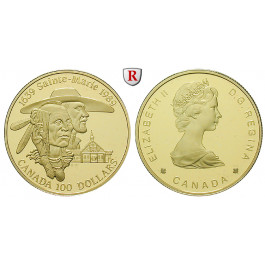 Kanada, Elizabeth II., 100 Dollars 1989, 7,78 g fein, PP